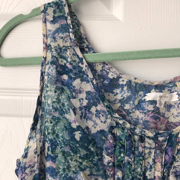 Medium Blue Green Silk Eliot Tank-top Shirt - Picture 9 of 13